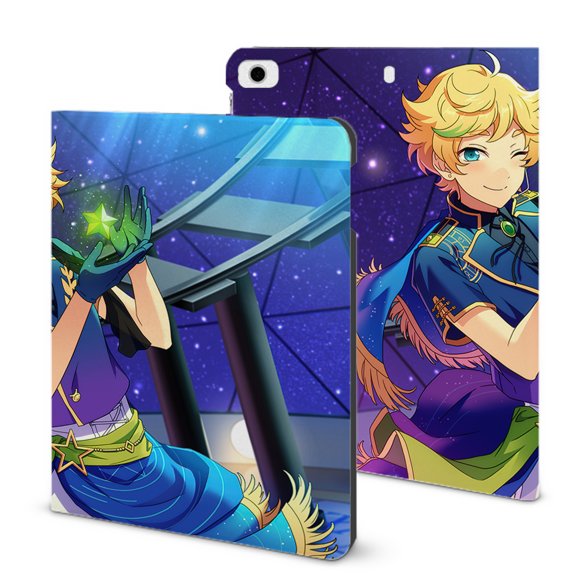 （画像用） あんさんぶるスターズ! Ensemble Stars IPad ケース ブック型 PUレザー TPU 耐衝撃 軽量 薄型 ペン収納なし 全面保護 IPad 各モデル対応